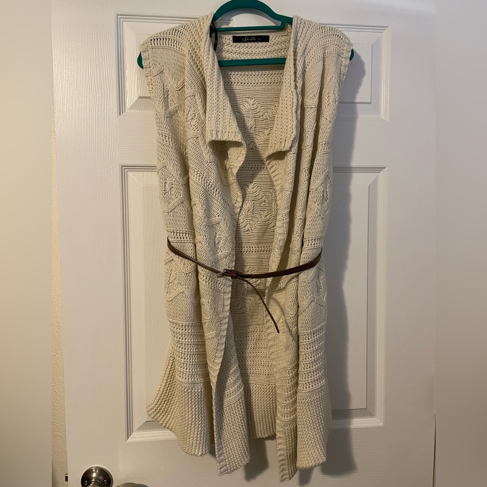 Beige sweater vest